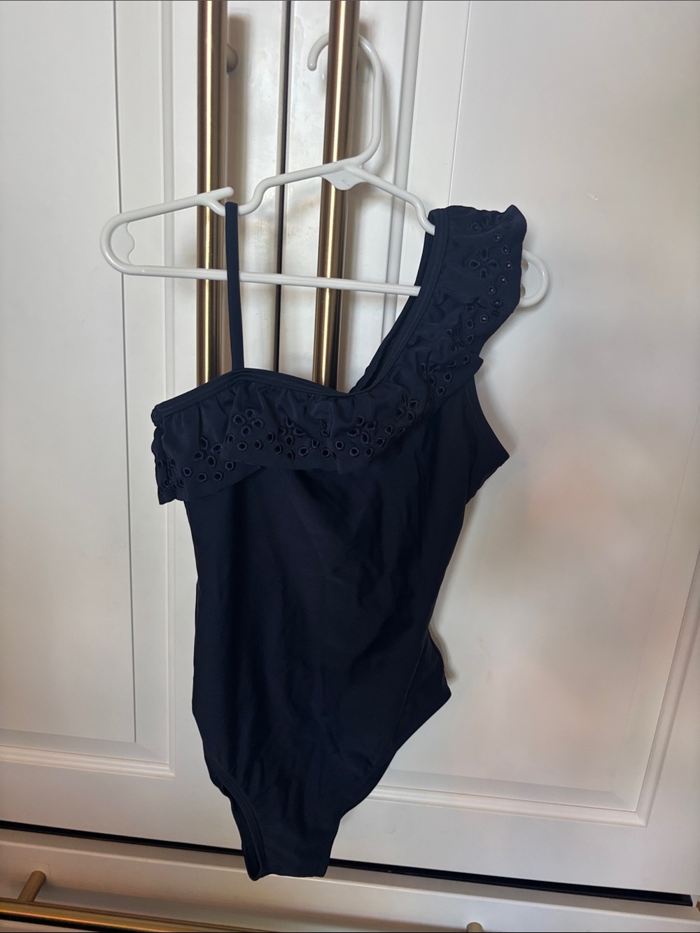 GAP Navy One-Piece Swimsuit with Eyelet Ruffle